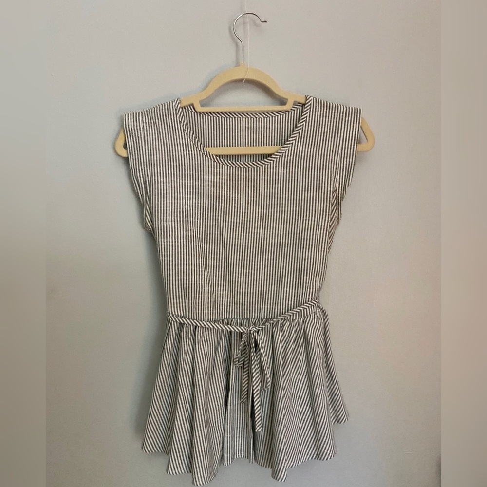 Stripe Peplum Top